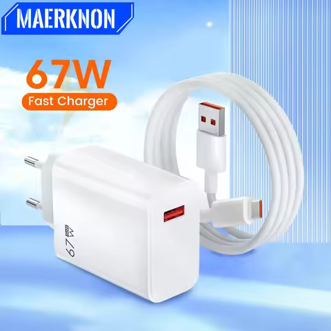 Total 67W GaN Fast Charge Charger USB Phone Charger Adapter For iPhone Samsung Xiaomi Huawei Portabl
