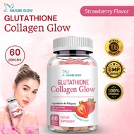 NATURE GLOW Glutathione Collagen Glow Gummies Whitening Gummies Anti-Aging Skin Glow Collagen Vitami