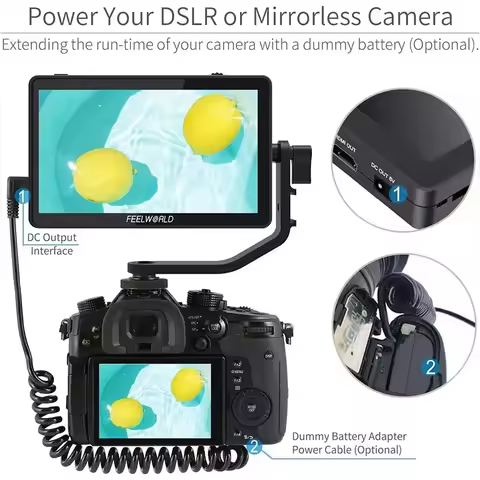 FEELWORLD F6 PLUS V2 6 Inch on Camera DSLR Field Monitor Touch Screen IPS FHD 1920x1080 Video 4K Mon