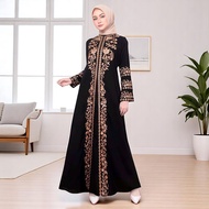 Galeri Abaya Baju Gamis Turki Bordir Elmira Wanita Arab Modern Hitam Remaja Muslim Terbaru Lebaran 2