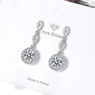 Moissanite Diamond Earrings (Moise) D-VVS1 92.5% Pure Silver -A9270