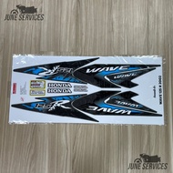 Wave 125R 2002 Sticker R Pattern Black