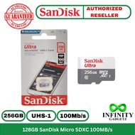 SanDisk Ultra 256GB Micro SD Class 10 100MB/s SDQUNR-256G Memory Card