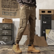 Overall Casual Pants Men's Street Wear 2024 Autumn Loose Ruffian Handsome American Army Green Trouse