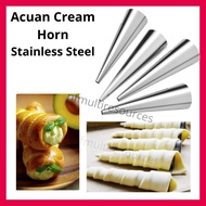 Acuan Cream Horn Pastry Stainless Steel Croissant Spiral Cone Cream Horn Mold mould Danish large