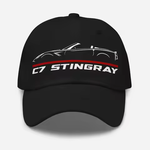 Premium Dad Hat For Corvette C7 Stingray Convertible Car Owners Birthday Gift