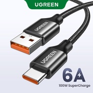 UGREEN สายชาร์จ สายชาร์จเร็ว 100W 6A USB Type C Super Charge Huawei P60 P50 Pro Mate 50 Pro Honor Fa