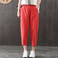 Summer Light Linen Harem Pants Women
