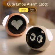New Children's LED Emoji pixel alarm clock, smart luminous alarm clock,Night light,student bedside s