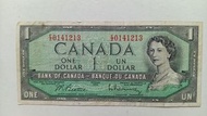 加拿大1954年1元一張上品VF（E/Z 0141273）
