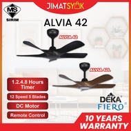 DEKA FIERO ALVIA 42 | ALVIA 42 LED 42 Inch 5 Blades 12 Speed + Reverse Mode DC Motor Remote Control 