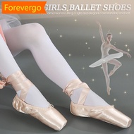 【Forever】 1Pair Professional Girls Ladies Ballet Pointe Shoes Satin Ribbon Ballet Shoes Performance 