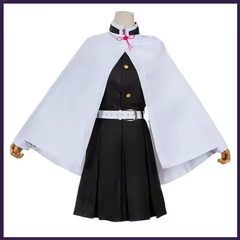 COSAnime Tsuyuri Kanao Cosplay Costume Wig Kimono Dress Fight Uniform Shawl Masked Ball Party Suit S