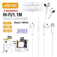 [SG] HiFi Wired Earphone Earpiece Type C 3.5mm Lighting Bluetooth Mobile Remote Compatible Apple iPh