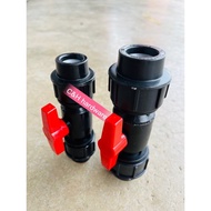 🌟READY STOCK🌟 1/2" 20mm / 3/4" 25mm / 1" 32mm POLY PIPE HDPE PP StopCock PP Compact Ball Valve poly paip