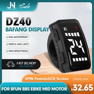 BAFANG DZ40 24V,36V,48V 5PIN Female Waterproof LCD Display with UART Communication Protocol, Fit for