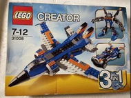 Lego 樂高 creator creators Thunder Wings wing 31008 飛機 機械人 車