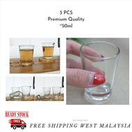 3pcs Soju Glass Liquor Drinking Glass 50mL Wine Glass Quality  Dining Glass Whisky Glass Soju Drinki