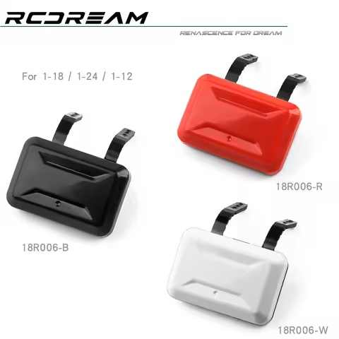 RCDream 1/18 1/24 1/12 Side Window Backpack and Side Toolbox Box for TRX4M SCX24 Body Upgrade Option