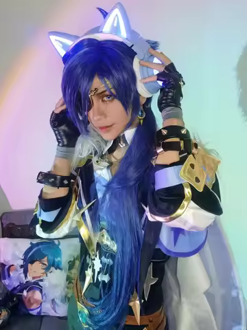 Kaeya Alberich Anime Cosplay Genshin Impact Costume Kaeya Clothes Full Set Halloween Carnival Party