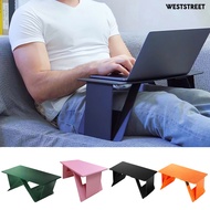 weststreet Laptop Stand Space-saving Foldable Computer Support Stand Adjustable Small Laptop Desk for Home Bedroom