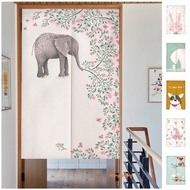 2023 Creative Cartoon Animal Door Curtain Long Thicken Short Doorway Curtain Japanese Style for Kitchen Living Room Home Decoration
