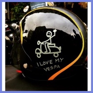 ✑ ✳ Sticker Vespa Ilove My Vespa Sticker Helmet Vespa Sprint Primavera Lx S universal 14x10cm