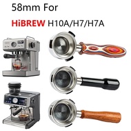 58mm Coffee Bottomless Portafilter for Hibrew H10a/Hibrew H7/Hibrew H7a Filter Basket Replacement Es