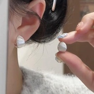 Earring, Matte Teardrop Huggie Earring, Unique Earring, Minimalist Elegant, Daily & Casual