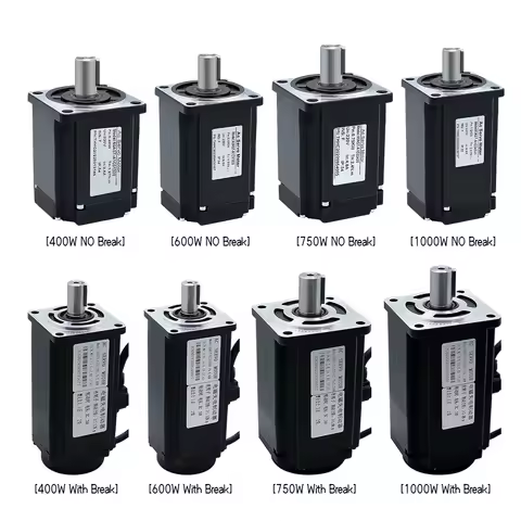 Hot Sales Servo Motor 400w 600w 750w 1000w Servo Driver 17bit Absolute Encoder AC110V220V 1.27Nm-3.8
