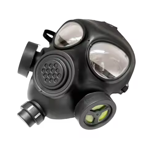 Anti-Fog Double Air Drum Gas Mask Full Face Protective Mask for Halloween Cosplay Resident Evil CS F