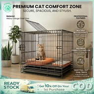 【Ready Stock】Dog Cage Placement Cage Suitable For Dog Cat Rabbit Chicken Foldable Cage With Tray