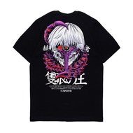 Baju Tshirt Lelaki Baju Oversize Lelaki KIZARU Kaos Anime Tokyo Ghoul KANEKI