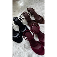 [SOLECAATTA] JOLENE HEELS | 7 cm heels | Ankle heels | WOMEN'S heels | Suede heels | Party heels