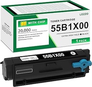 Remanufactured 55B1X00 Toner Cartridge 1-Pack 55B1X00 Extra High Yield Toner Replacement for Lexmark
