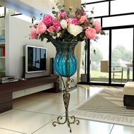 Home decor glass vase retro gift ornaments continental living room TV cabinet floor water vase