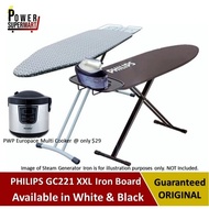 Philips GC221 Ironing Board | XXL Version | Available in White and Limited Edition Black | Made for 