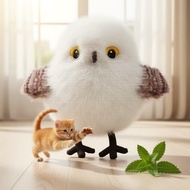 Lifelike Chirping Toucan Cat Toy – 3-Mode Touch Activation, Flapping Wings, USB Rechargeable, Catnip