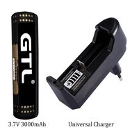 3.7V RECHARGEABLE BATTERY CHARGER 18650 3000MAH