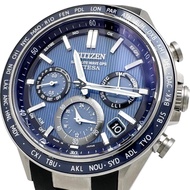 西鐵城 Attesa GPS Eco-Drive CC4050-18L 手錶，鈦金屬/橡膠錶帶，太陽能驅動，電波校時，藍色錶盤/黑色橡膠錶帶，男士款 [二手]