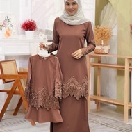 BAJU KURUNG LACE BUDAK Size (2y-12y)
