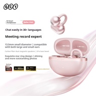 QCY C50 ear clip Bluetooth earphones with air bone conduction support AI translation for more comfor