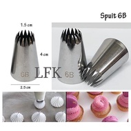 MAWAR Baking 6B Star Rose Nozzle Flower Piping NozzleBINTANG Cake Decorating - 6B