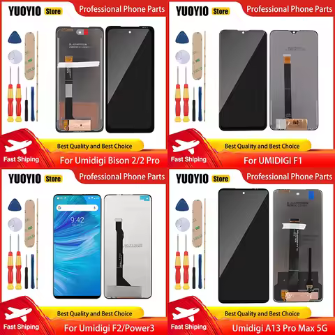 Display For UMIDIGI Bison 2 Pro A13 Pro Max 5G F2 Power3 F1 PLAY Bison GT 2 Pro S3 Pro A9 F3 Power 7