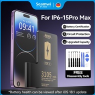 Seamwi Battery For Phone แบตเตอรี่ใช้สำหรับ 6 6P 6S 6SP 7 7P 8 8P X XR XS 11 12 pro max High Quality