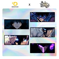 Solo Leveling Hologram Slap Sticker, Solo Leveling Manhwa Hologram Sticker, Jinwoo Solo Leveling Sun