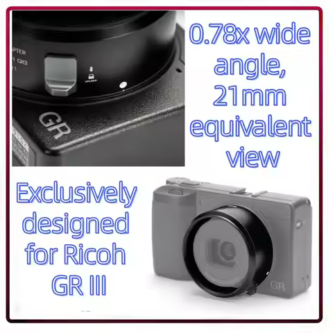 NiSi Wide Conversion Lens NiSi, Wide Conversion Lens Kit for Ricoh GR IIIx - 0.78x Wide Lens PR-10 &