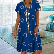 ขายดี535FGJR ชุดเดรสคอวีพิมพ์ลาย Dress Model Baru แฟชั่นสำหรับผู้หญิง39 S ชุดเดรสลำลองเซ็กซี่พิมพ์พร