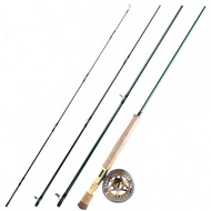 4 Sections 7/8wt Fly Fishing Rod And Reel Set Lightweight And Portable Carbon Fiber Rod And 2+1BB Fi