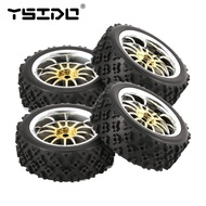 4Pcs 1/10 1/12 1/14 1/16 Off Road Buggy Tires Wheel Rims 12mm Hex Hubs for Wltoys 144001 124018 124019 Remo 1631 1635 RC Car